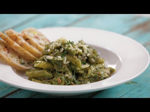 Leftover Spinach Soup Pasta - Easy To Make Pasta Recipe By Kamini - Healthy Spinach Pasta Recipe