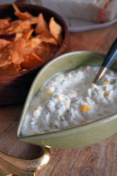 Corn + Leek Yogurt Dip