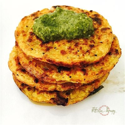 Savoury Carrot + Oat Pancakes