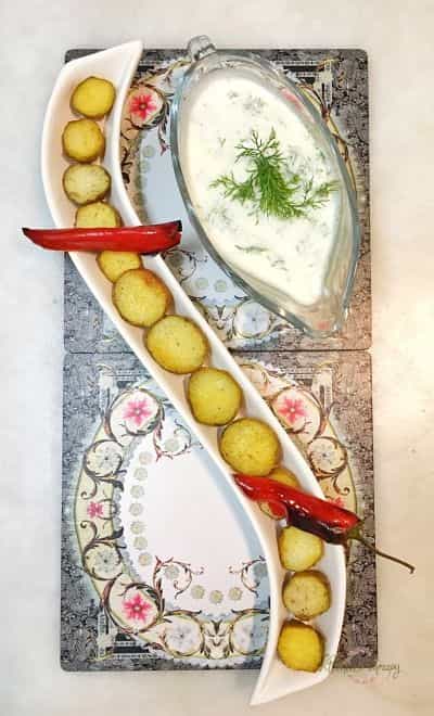 Roasted Potatoes with Lemon Dill Sauce