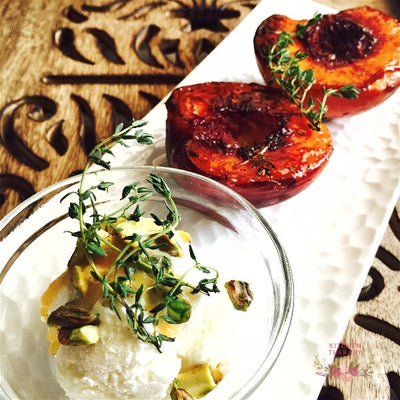 Grilled Peaches with Thyme