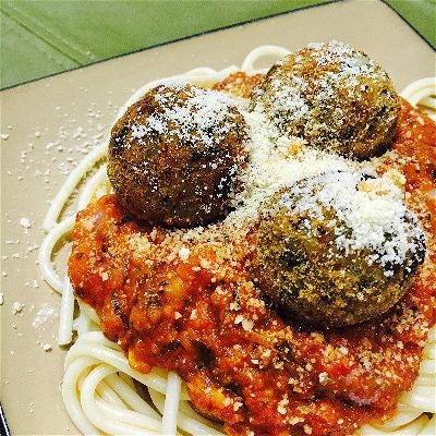 Spaghetti + Veggie Meatballs