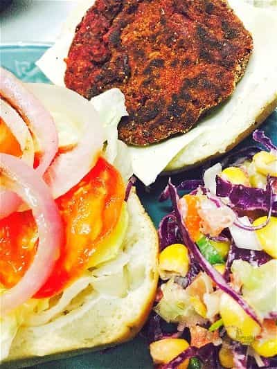 Bean + Beet Burger