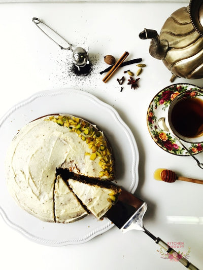 Chai Latte Cake with Browned Butter Frosting