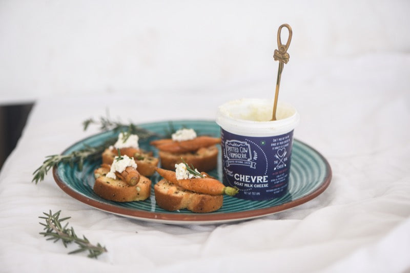 Baby Carrot Bites with Chevre | The Cheese Series