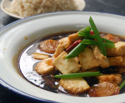 Tofu in Caramel Ginger Sauce