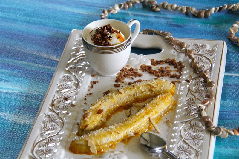 Tropical Hot + Sweet Banana Dessert