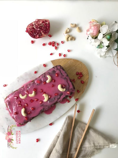 WW Carrot + Cashew Cake with Pomegranate Glaze