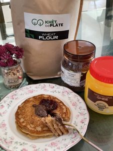 Whole-wheat + Ghee Pancakes {eggless}
