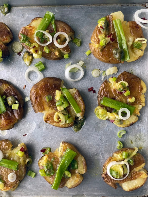 Smashed Potato + Truffle Mustard Dressing