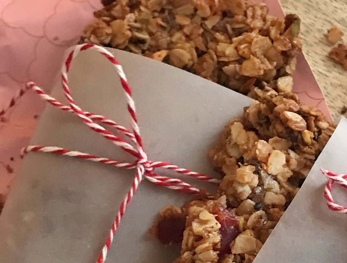Orange + Cranberry Granola Bars