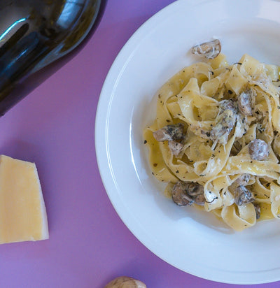 The Pasta Series: Creamy Mushroom Fettuccine