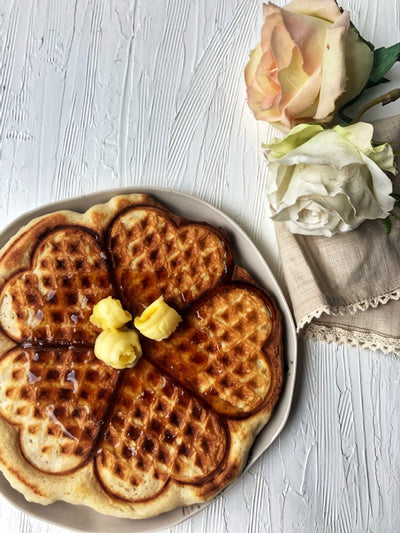 Buttermilk Waffles {eggless}