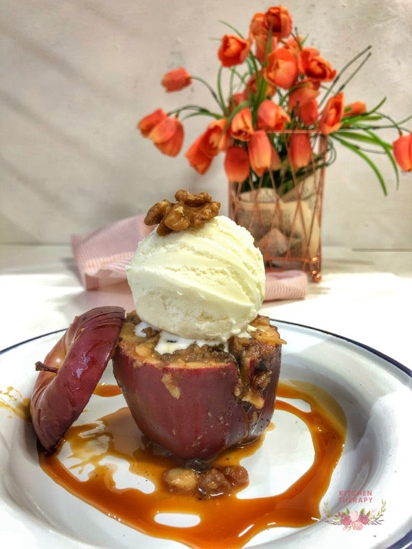 Stuffed Date + Walnut Apple