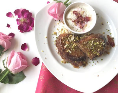 Dates and Lychee Stuffed Sweet Toast