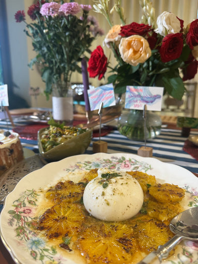 Grilled Orange + Burrata Salad