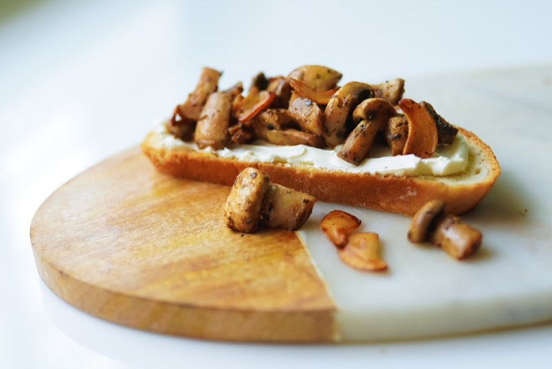 mushroom garlic toast