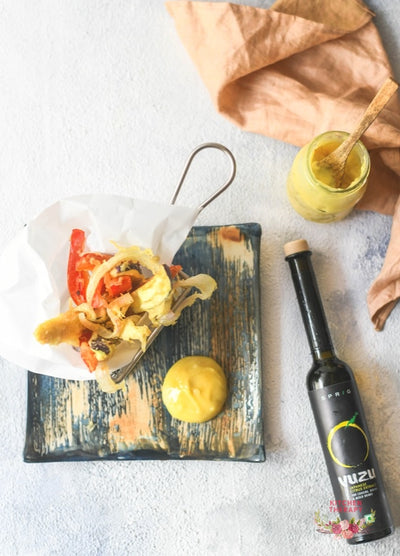 Tempura with Yuzu Mayo Dipping Sauce