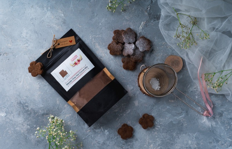 Vegan Chai Cocoa Cookies {eggless}