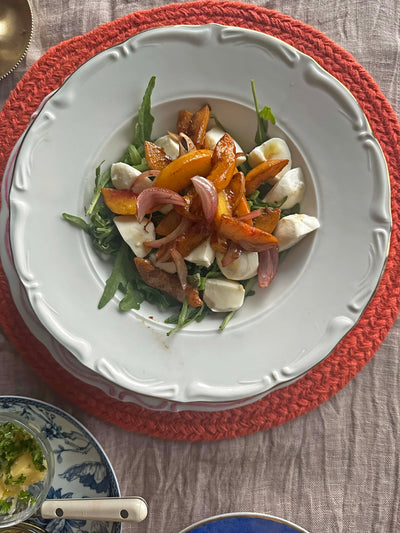Grilled Peach + Rocket Salad