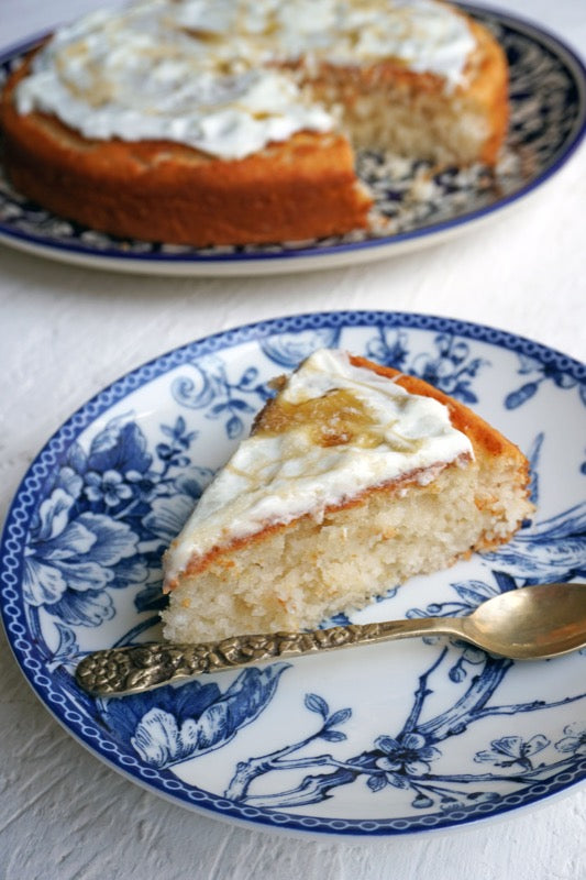 Coconut + Lemon Cake {eggless}