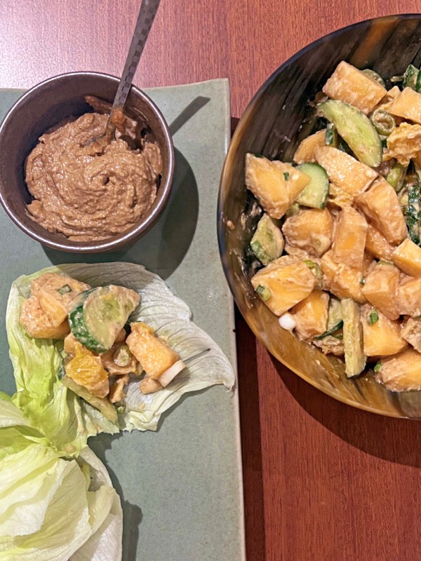 Honeydew, Cucumber + Peanut Salad