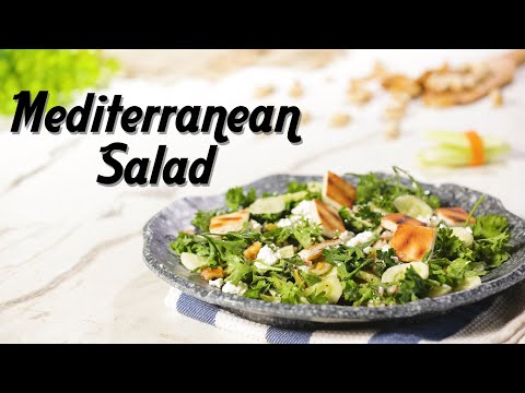Mediterranean Salad Recipe | Healthy Salad Recipe | Salad Dressing | Summer Recipes By Kamini Patel