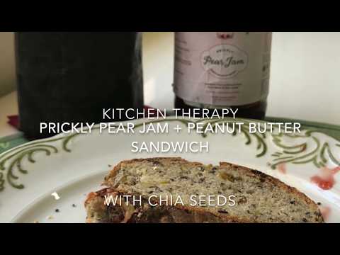 Prickly Pear Jam + Peanut Butter Sandwich by Kitchen Therapy