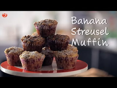 Spongy Banana Streusel Muffin | How To Make Banana Muffins At Home By Kamini | Quick & Easy Dessert