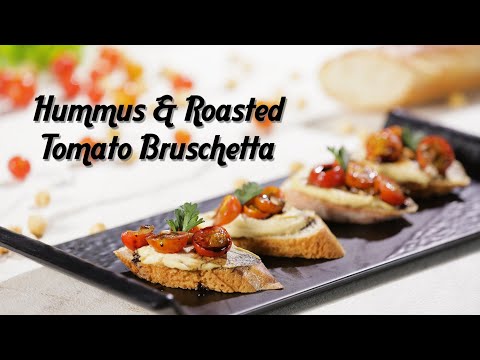 Easy Hummus & Roasted Tomato Bruschetta | How To Make Hummus | Monsoon Recipe By Kamini Patel