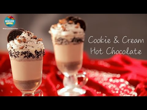 Oreo Cookies & Cream Hot Chocolate | How To Make Hot Chocolate By Kamini | Chocolate Drink Recipe