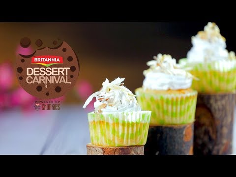Pina Colada Cupcake Recipe By Kamini Patel | How To Make Cupcakes | Britannia Dessert Carnival